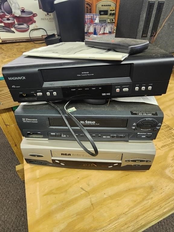 Lot of 3 VCR's UNTESTED