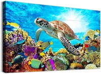 Family Wall Decor - 12x16 Inch Sea Turtles