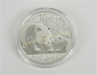 2011 CHINESE 10 YUAN 1 OZ .999 SILVER PANDA COIN