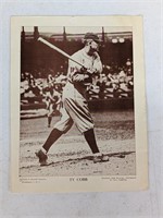 Baseball Magazine Supplement Photo Ty Cobb *Hole