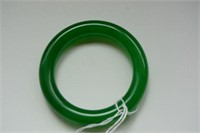 Chinese green jade bangle,