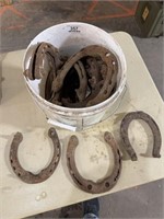 "pail of good luck!" horseshoes