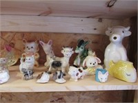 Lot of Various Animal Planters & Figures