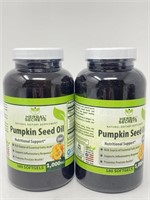 New (2) Herbal Secret's Pumpkin Seed Oil 1000 Mg
