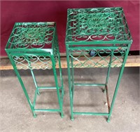 Gorgeous Pair of Vintage Metal Plant Stands
