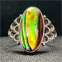 Sterling Abalone Inlay Ring