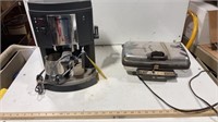 Espresso Machine & Reversible Waffle/Grill