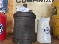 ANTIQUE GAS CAN AND OIL CAN