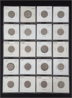 120 Canadian Nickels, Assorted Dates 1922 - 1936