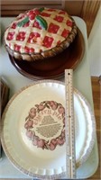 Ceramic Cherry Pie Baking Dish & Cherry Pie Taker