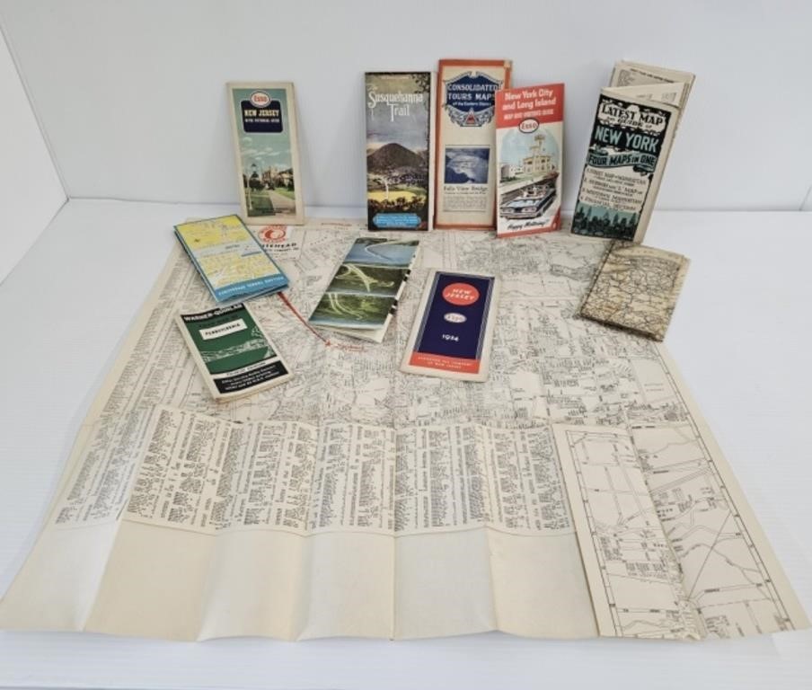 11 ASSORTED ROADMAPS - 1930-60-MOSTLY BUFFALO NY