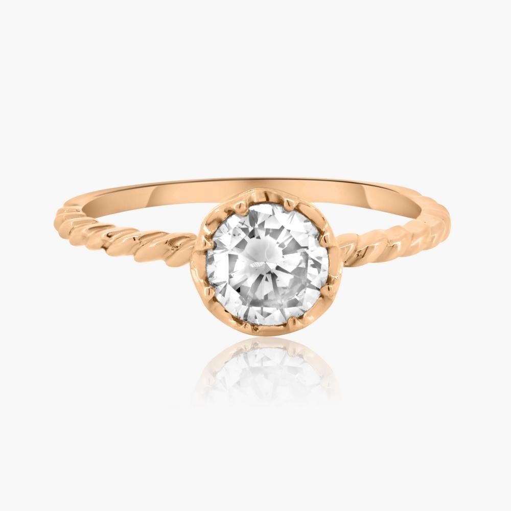 14K ROSE GOLD 0.75CT DIAMOND RING