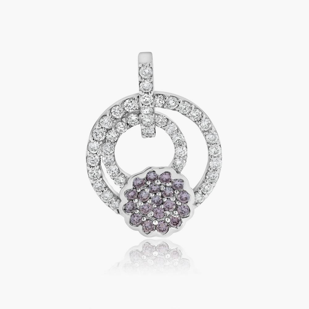 18K WHITE GOLD 1.06CT DIAMOND PENDANT