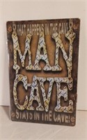 Unused Man Cave Metal Sign 8x12"