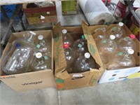 3 - boxes of glass jugs