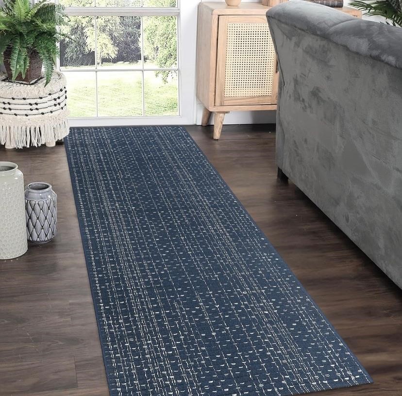 Cotton weave long hallway runner rug