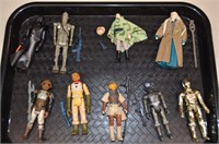 9pc Vtg Star Wars Figures Complete