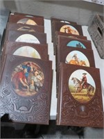 12 TIME LIFE LEATHER BOUND "THE OLD WEST" BOOKS