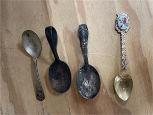 2 Silver Plate Spoons & Spoons