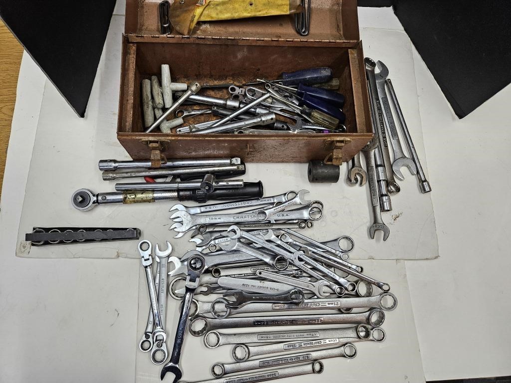 Tool Box w/Large Lot of Craftsman Tools