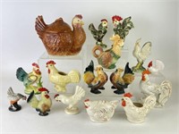 Vintage Roosters and Hen Figurines and More