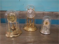 3 QUARTZ ANNIVERSARY CLOCKS