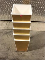 5 Plastic Gold-Leaf Inlaid Small Wastebaskets