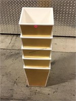 6 Plastic Gold-Leaf Inlaid Small Wastebaskets