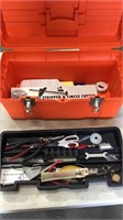Orange toolbox and tools
