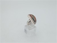 Russian Unakite Sterling Silver Ring ARTIST MADE