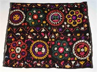 EMBROIDERED SILK SUZANI TAPESTRY