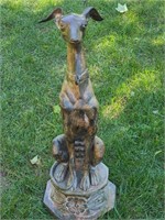 Modern Cast Metal Greyhound 33" Tall