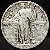 1917 Type 2 Standing Liberty Silver Quarter