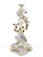 Hand Painted Porcelain Figural Lamp Base w Nude