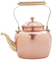 Old Dutch Teakettle, 2½ Qt, Copper, Brass