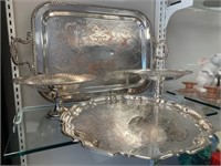 Vintage Silver Plate Primrose Platters etc