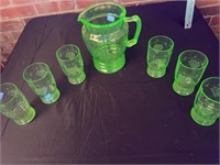 VTG Anchor Hocking Uranium glass  Optic Grape