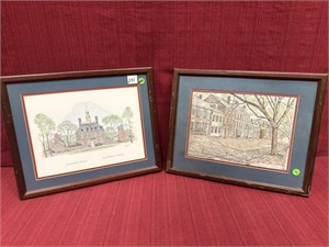Clark Goff, 2 Framed Prints: ‘Governor’s Palace