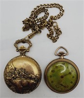 (U) Goldtone Pocket Watches - Chronometre and