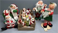 Annalee Christmas & Santa Doll Lot Collection