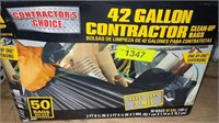50 ct. Contractors Choice 42 gal. Clean up Bags