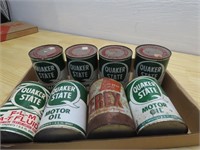 (8)Quaker state oil cans. Unopened lot.