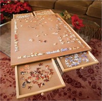 Bits and Pieces Wooden Jigsaw Puzzle Plateau,