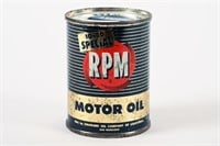 RPM MOTOR OIL 4 OZ CAN BANK