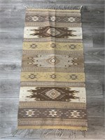 Tonal Woven Area Rug w/ Fringe