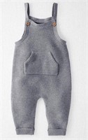 NWT 6M Carters Organic Knit Sweater Overalls Gray