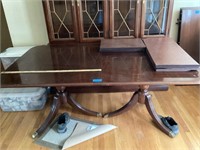 China cabinet two piece table with two leaves