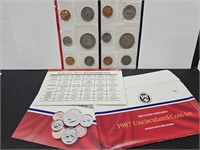 1987 D & P UNC Coin Set