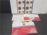 1987 D & P UNC Coin Set