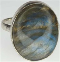 925 stamped labradorite ring size 8.25